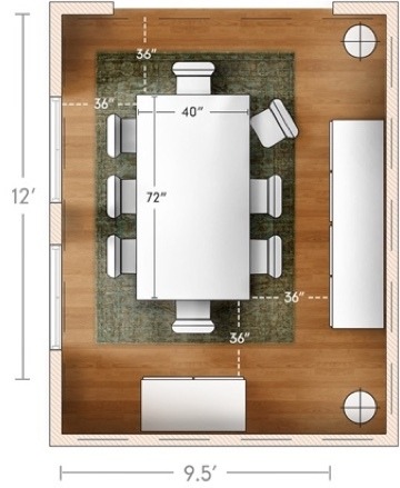 Guide: The Right Size Dining Table for Your Space | Roomcure: best alternative to havenly