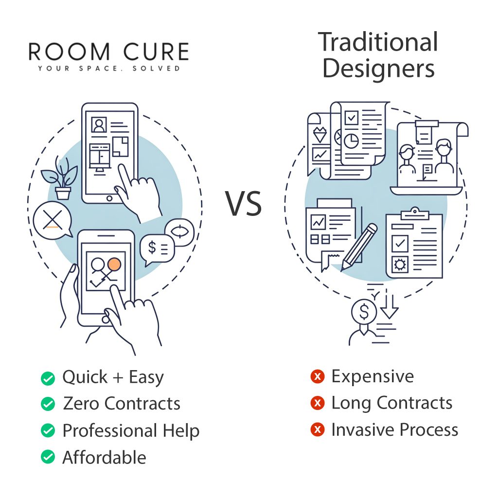 roomcure is the affordable option to traditional design